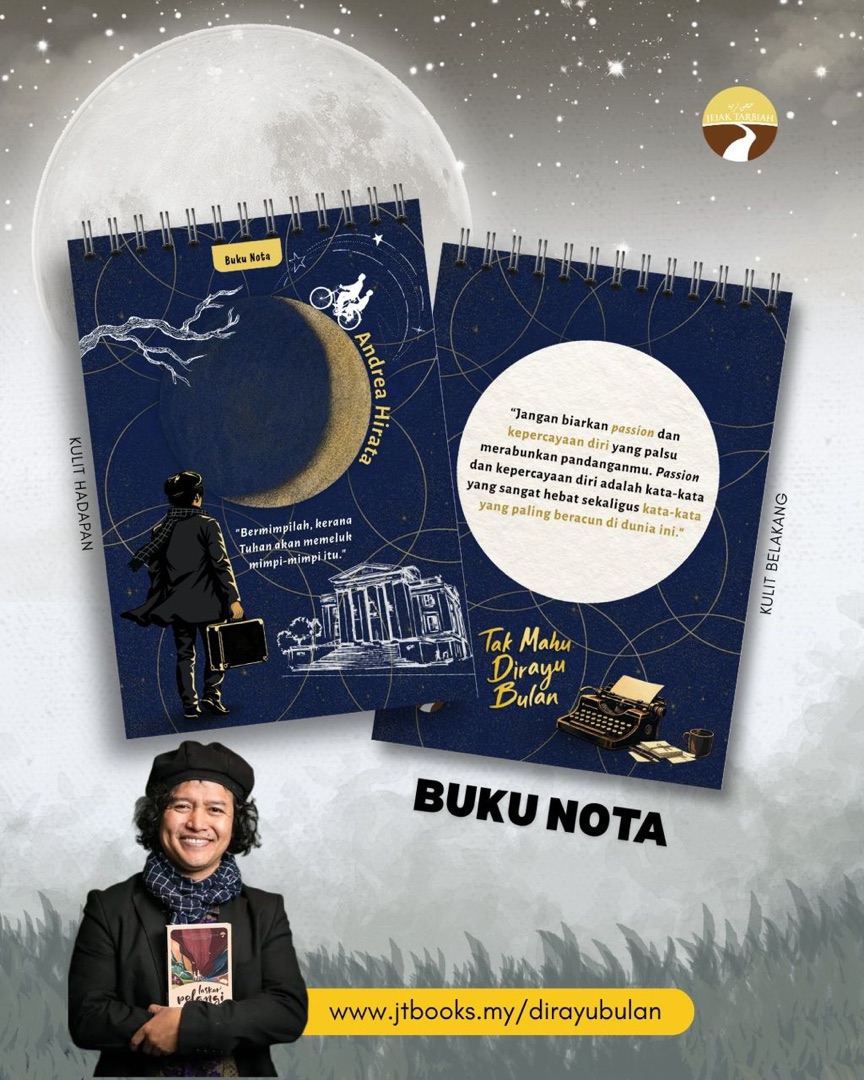 Buku Nota A6 eksklusif — Tak Mahu Dirayu Bulan
